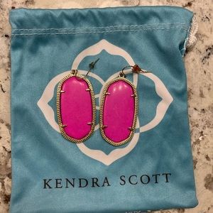 Bright pink Kendra Scott earrings